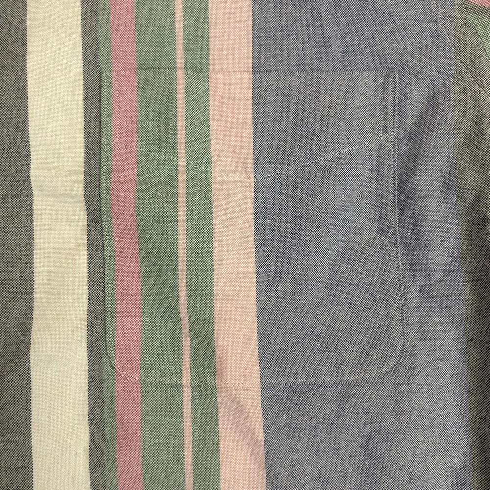 Polo Ralph Lauren Striped Oxford Camp Shirt Mens XL Colorblock Classic Fit